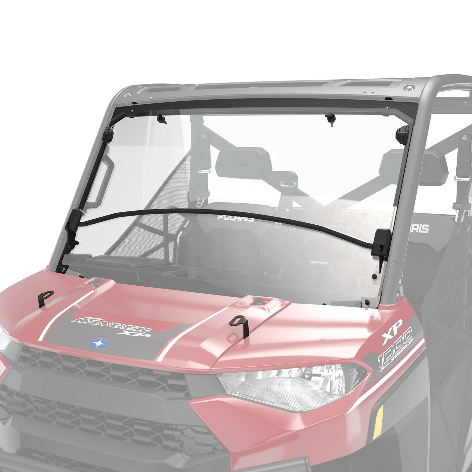 Polycarbonate Flip-Down Full Windshield, Clear, Part 2884139