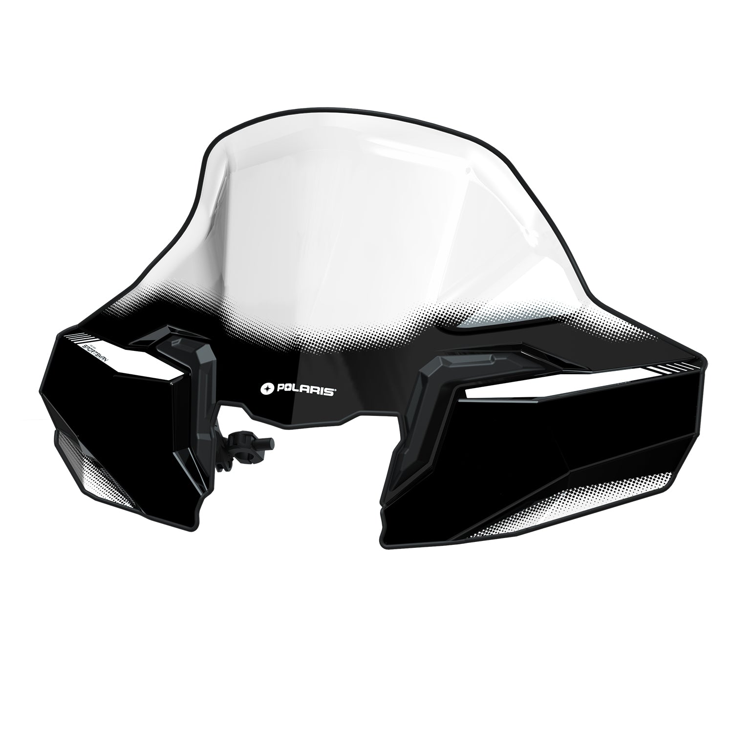 Lock & Ride Windshield with Logo, Mid View