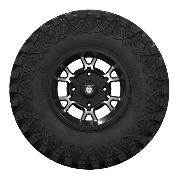 Pro Armor Wheel & Tire Set: 5208 & Crawler AT, Matte Black, 32